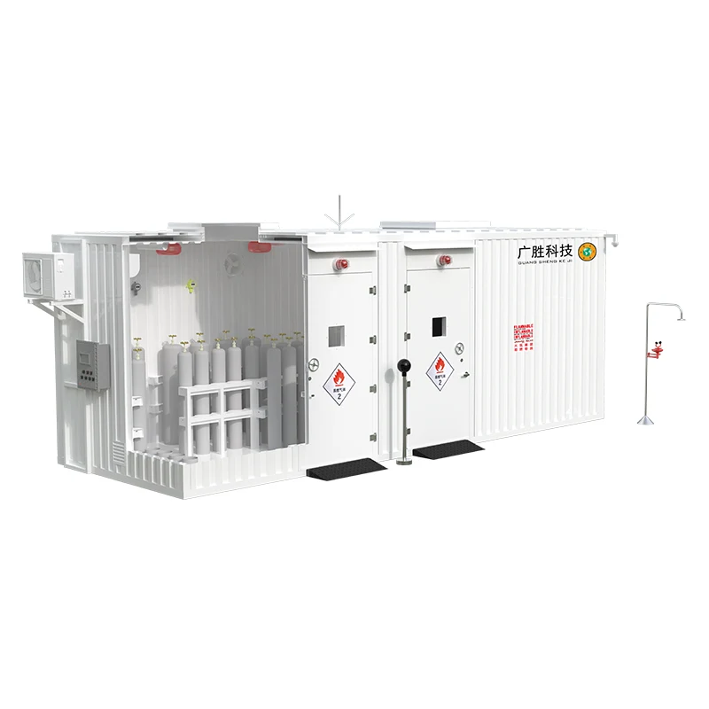 Вибухозахищений склад контейнерів для зберігання газових балонів